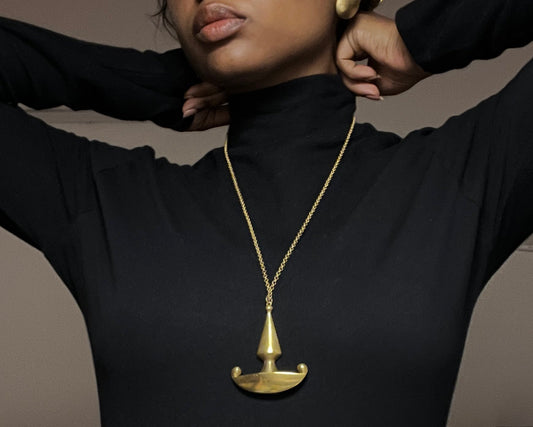 Minimal Geometric Drop Pendant Necklace
