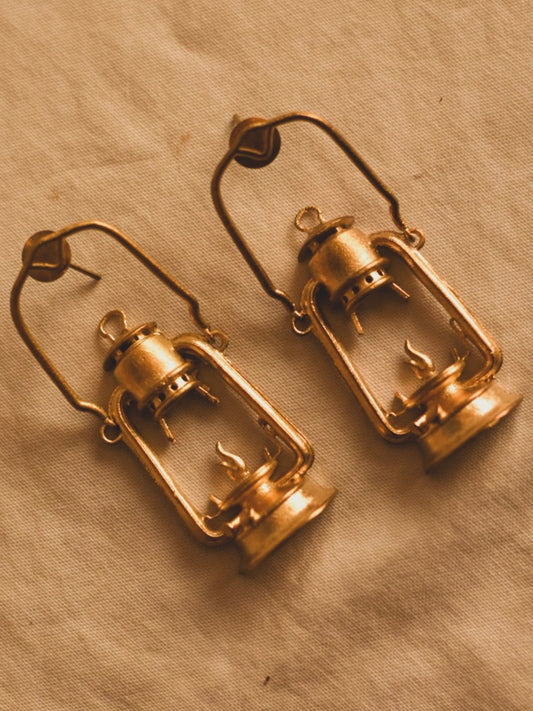 Jyoti Set – Brass Lantern Necklace & Earrings