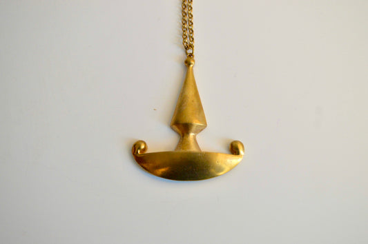 Minimal Geometric Drop Pendant Necklace