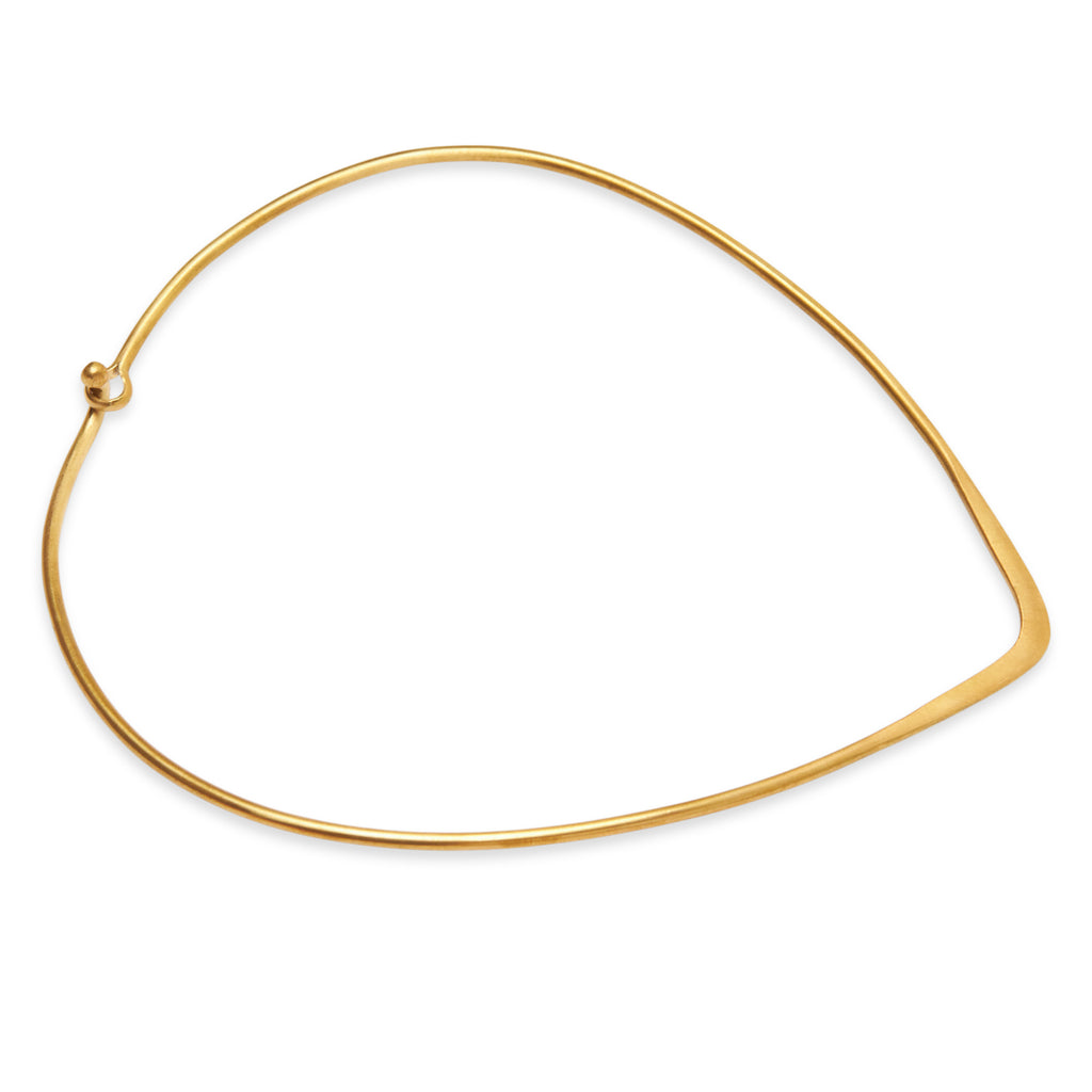 Sleek V-Curve Gold Choker Necklace