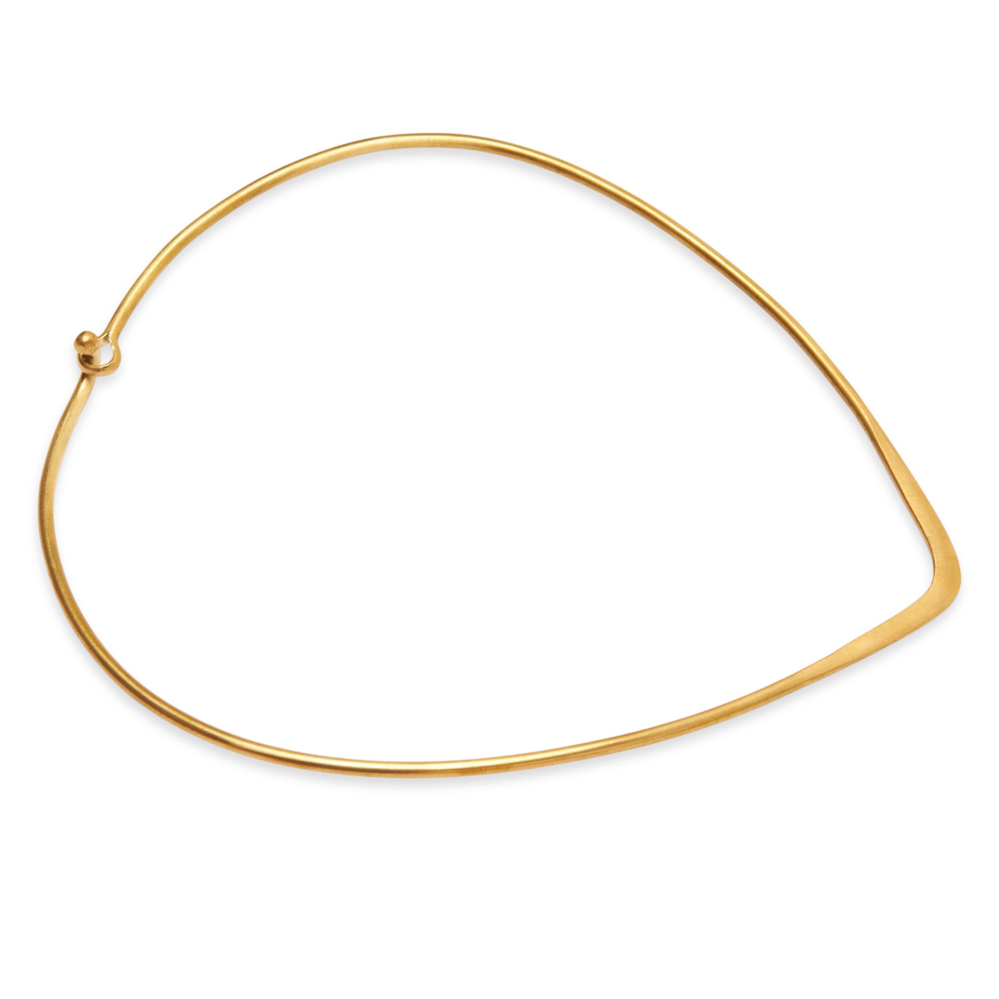 Sleek V-Curve Gold Choker Necklace