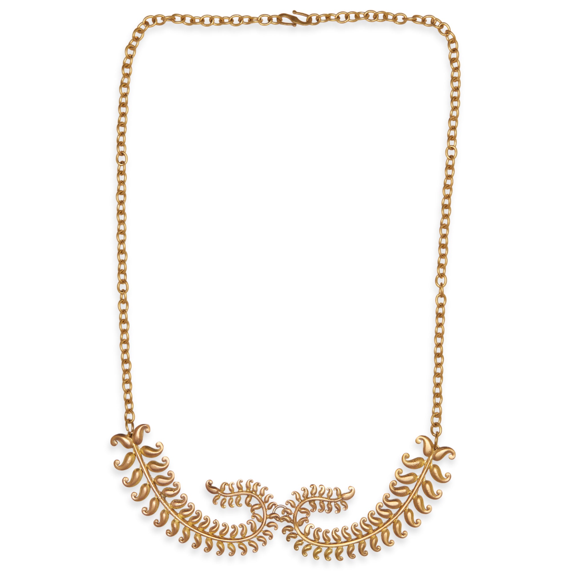 Valli Set – Brass Necklace & Earrings Inspired by Wild Vines