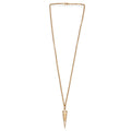 Geometric Gold Cone Pendant Necklace