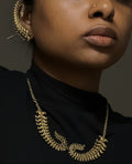 Valli Set – Brass Necklace & Earrings Inspired by Wild Vines