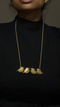 Four Birds on a Branch Gold Necklace