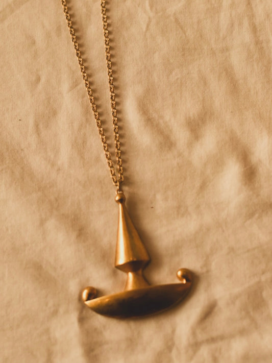 Minimal Geometric Drop Pendant Necklace