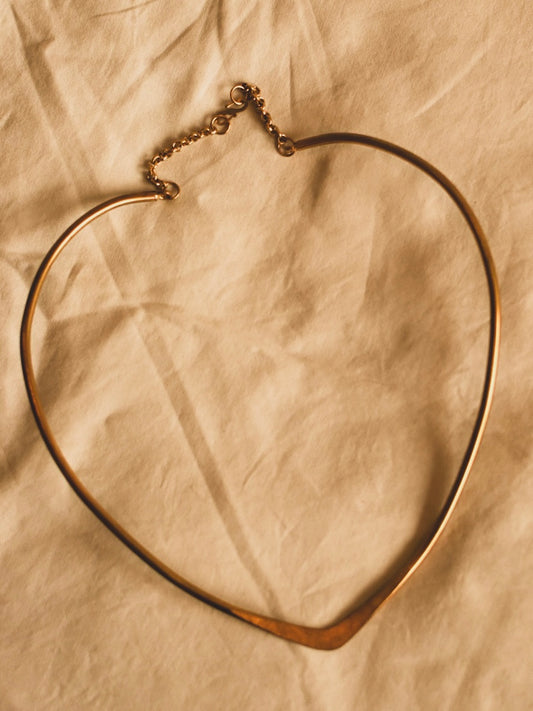 Sleek V-Curve Gold Choker Necklace