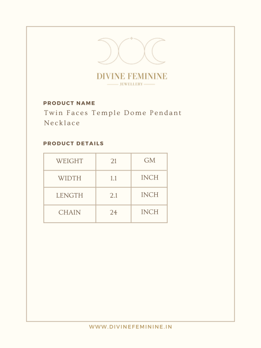 Abstract Flame Totem Gold Pendant Necklace